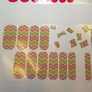 Jamberry Nail Wraps - Candy Chevron Partial